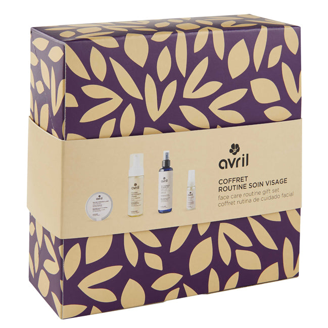 Coffret routine visage bio nettoyant, démaquillant, sérum, eau florale Avril - 1