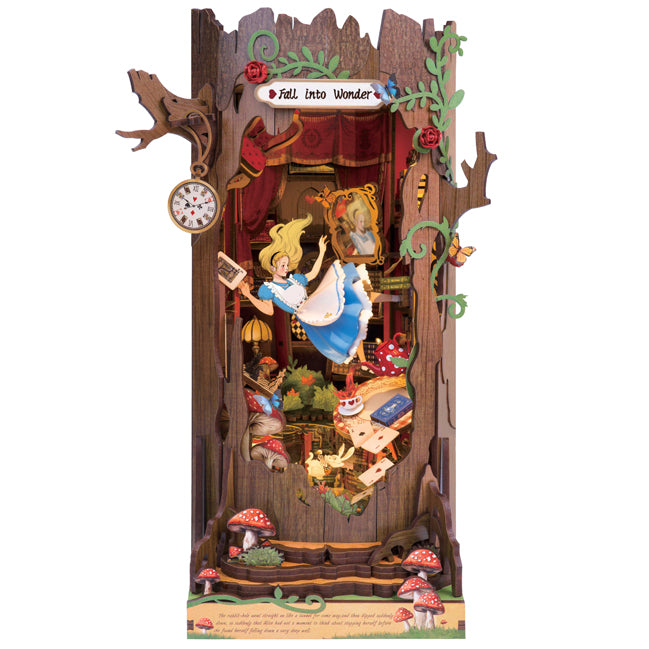 Maquette serre-livres éclairée Alice au Pays des Merveilles 300 pièces Rolife - 1