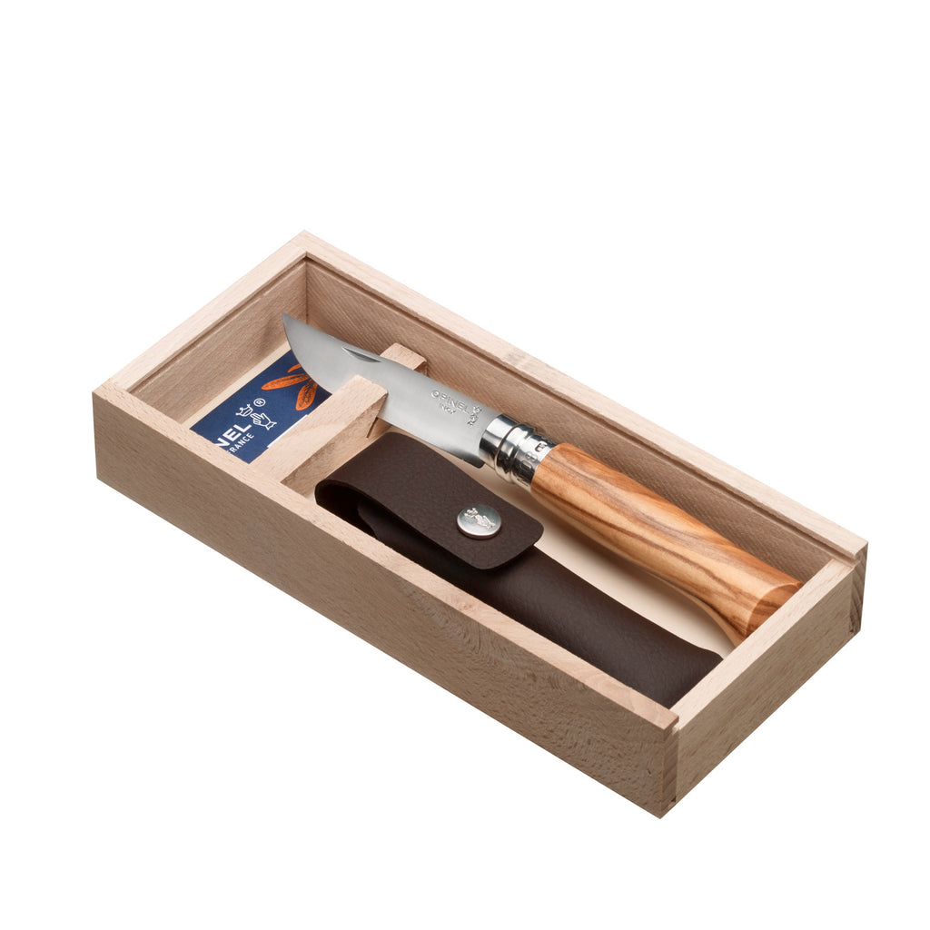 Opinel bois d'olivier avec étui - 1