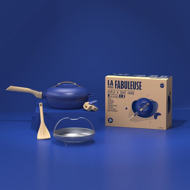 Poêle 8 en 1 La Fabuleuse 24 cm Bleu - 1