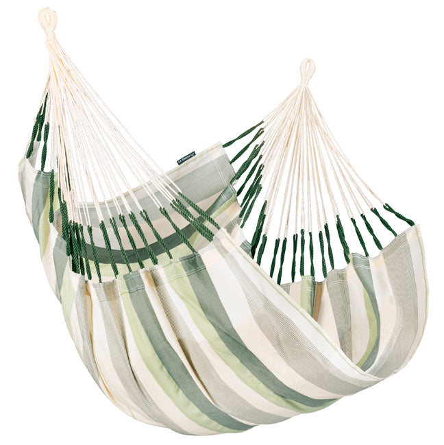 Chaise hamac simple Cumbia Outdoor comfort La Siesta bayadère vert - 1