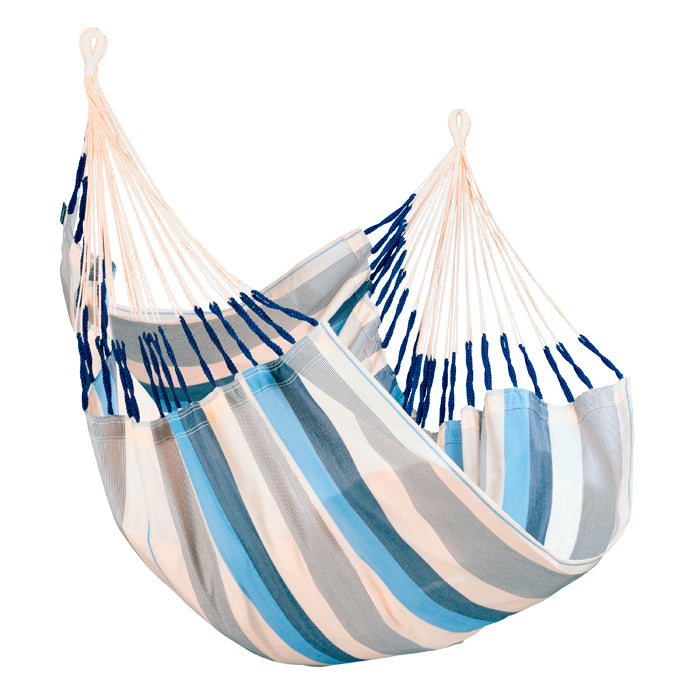 Chaise hamac simple Cumbia Outdoor comfort La Siesta bayadère bleu - 1