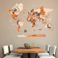 Carte du monde en bois 3D - 1