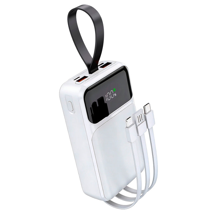 Batterie externe 20 000 mAh avec câbles intégrés et charge rapide - 1