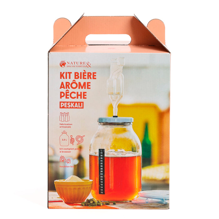 Kit de brassage bière blonde à la pêche maison 2,5 L - 1