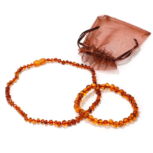 Ensemble bijoux ambre maman bébé - 1