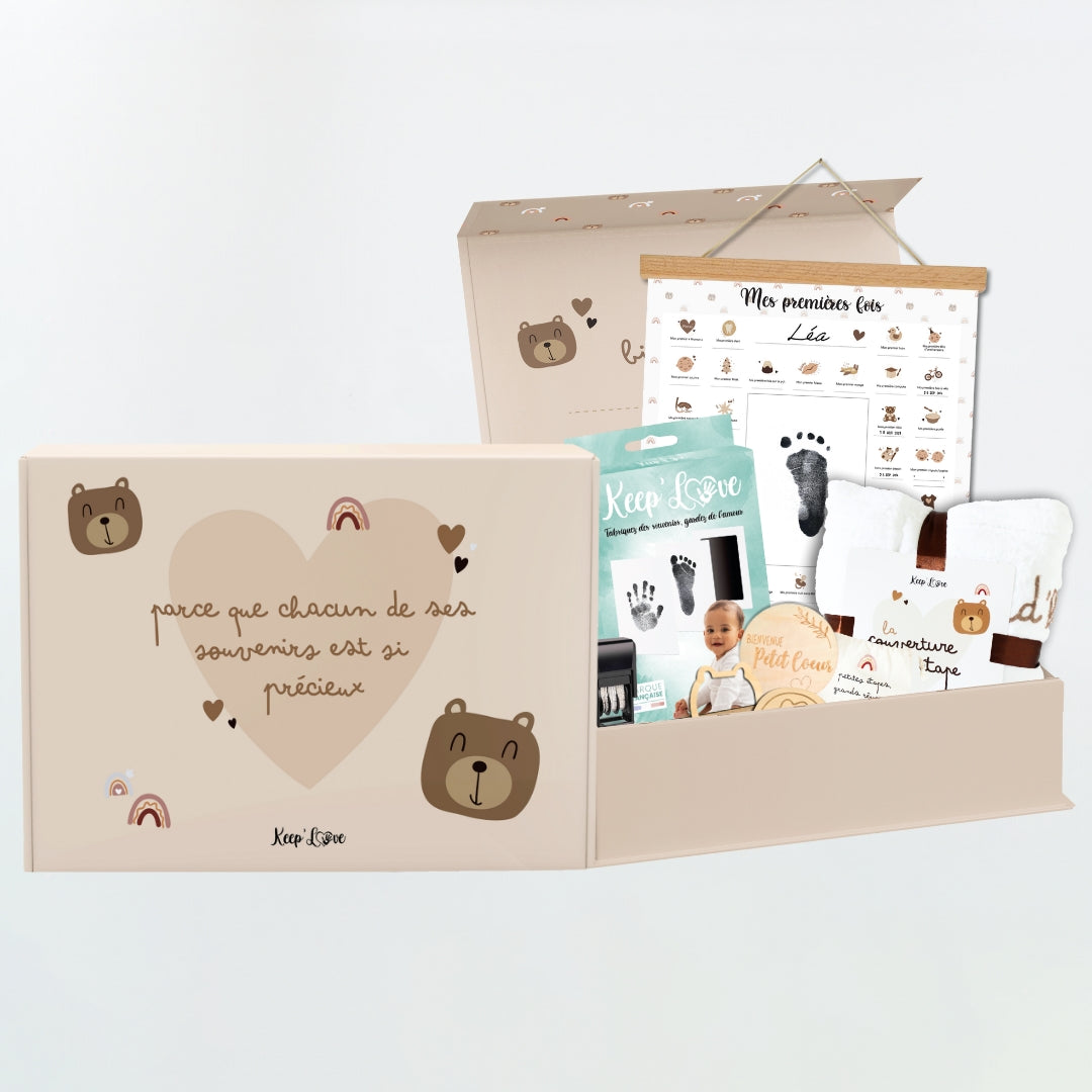 Coffret souvenirs bébé complet - ourson - 2