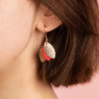Boucles en cuir les chouchous rouge - 2