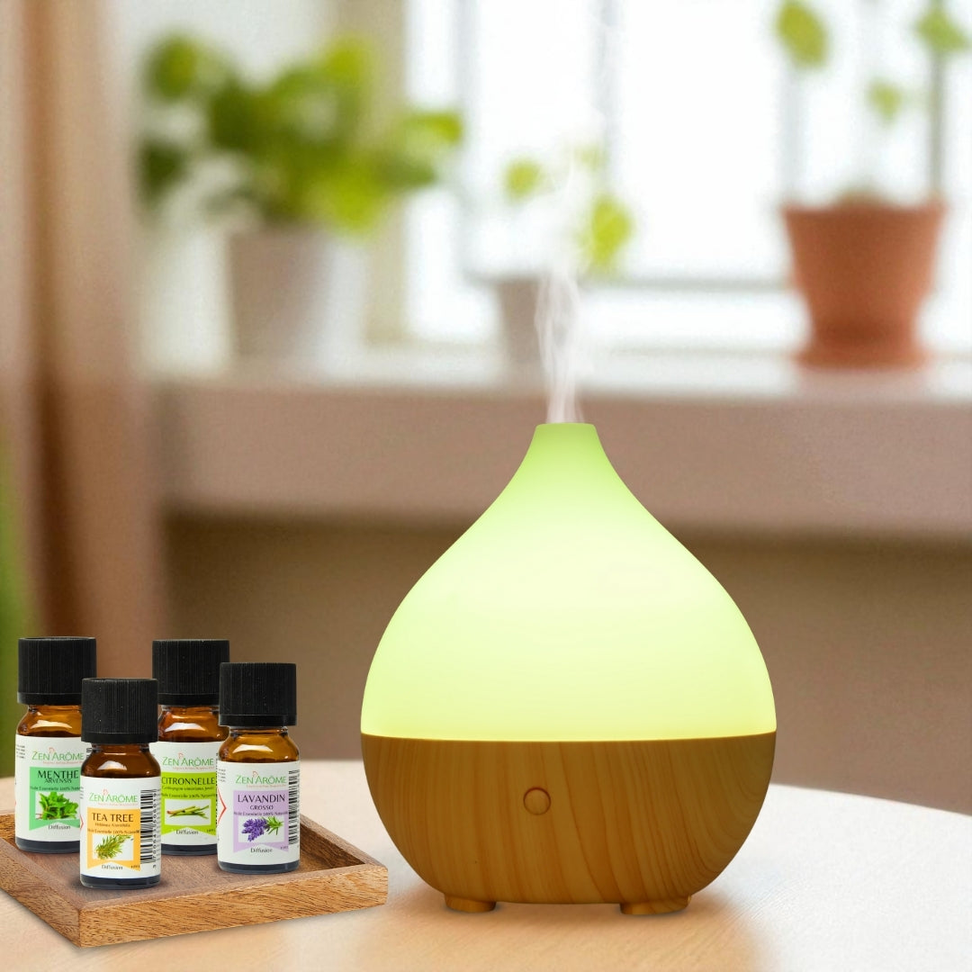 Diffuseur d'arôme leo + 4 huiles essentielles – bien-être & respiratoire - 1