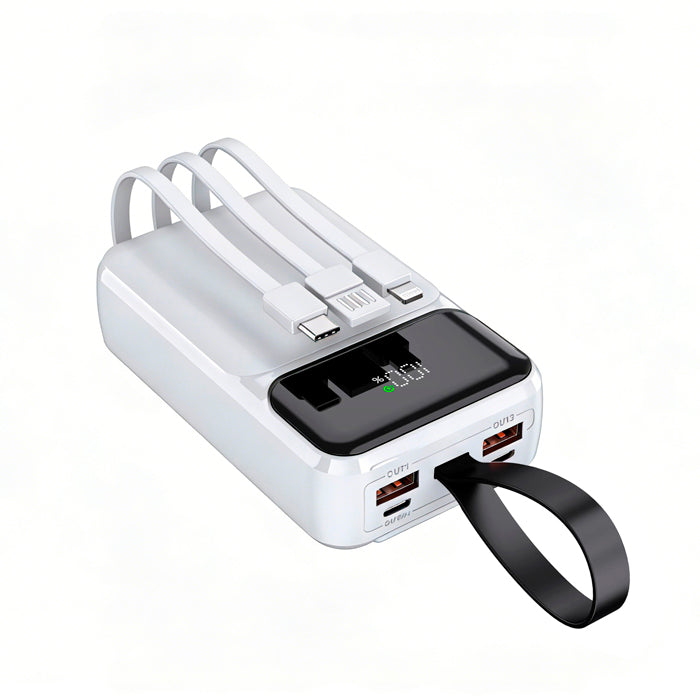 Batterie externe 20 000 mAh avec câbles intégrés et charge rapide - 2