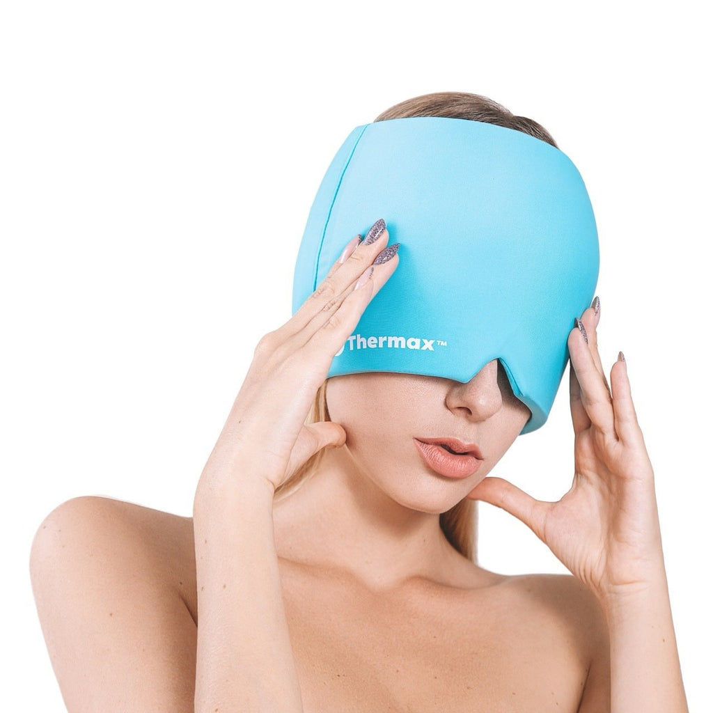 Bonnet  anti-migraine chaud et froid icethermax - soulagement naturel Bleu - 2