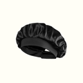 Bonnet de nuit 100% pure soie Noir - 1
