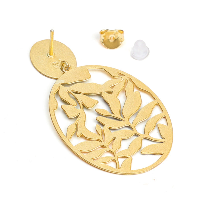 Boucles d'oreilles Orabella en laiton doré fabrication artisanale - 2