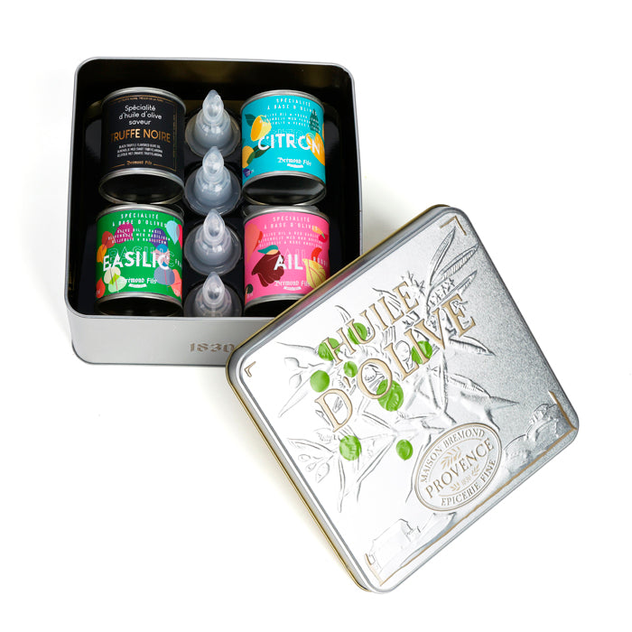 Coffret 4 huiles d'olive extra vierges aromatisées Maison Brémond Provence - 2