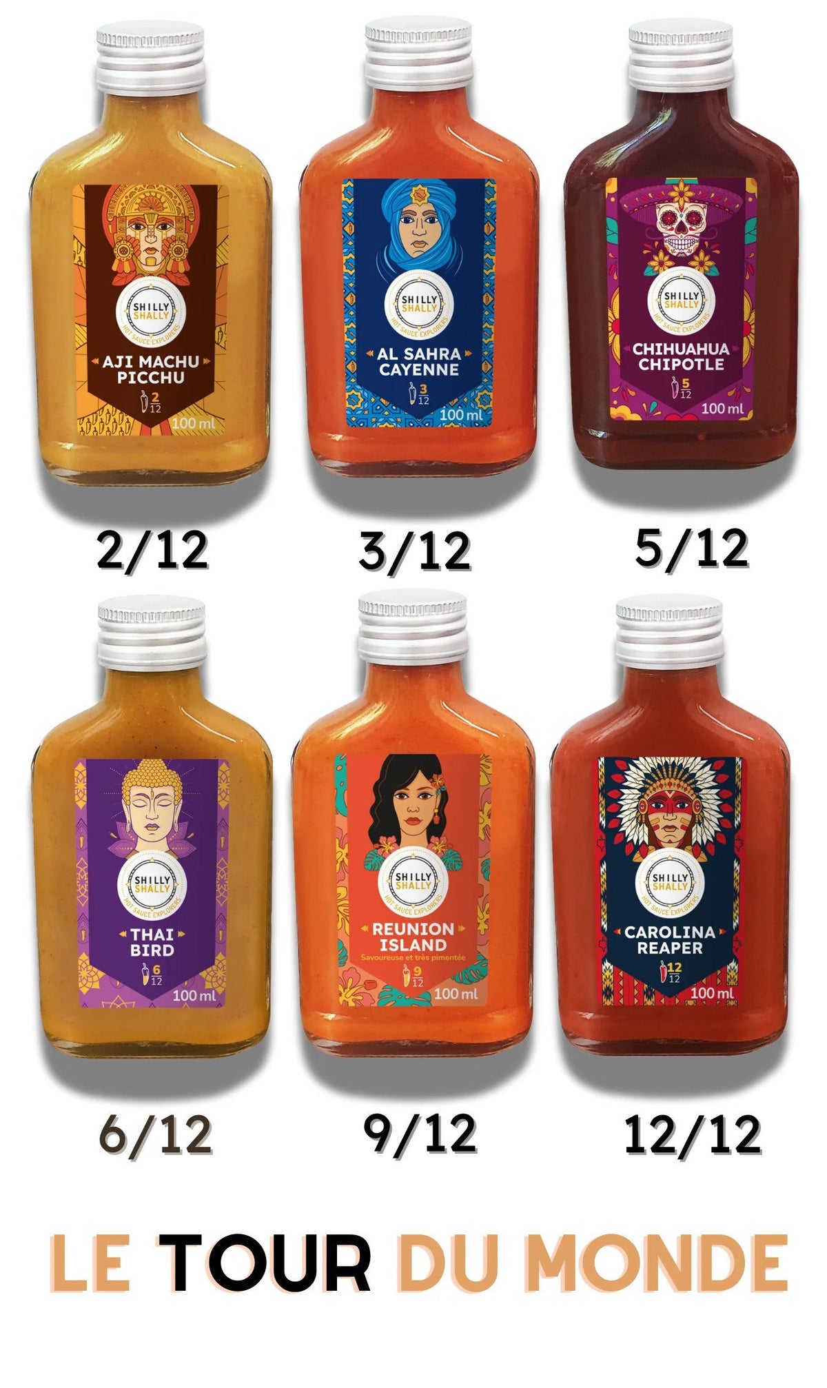 Coffret 6 sauces piquantes le tour du monde - 2
