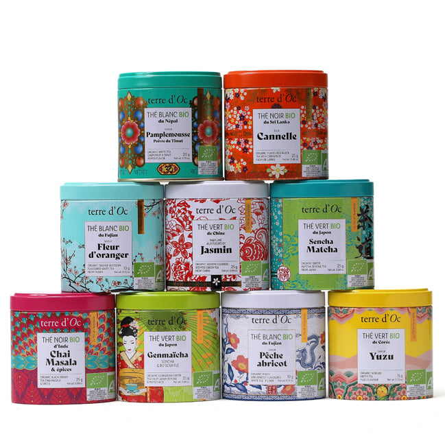 Coffret 9 boîtes collection de thés bio d'Asie terre d'Oc - 2