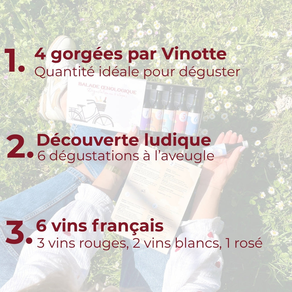 Coffret cadeau de dégustation 100% vins bio français - la balade œnologique - 2