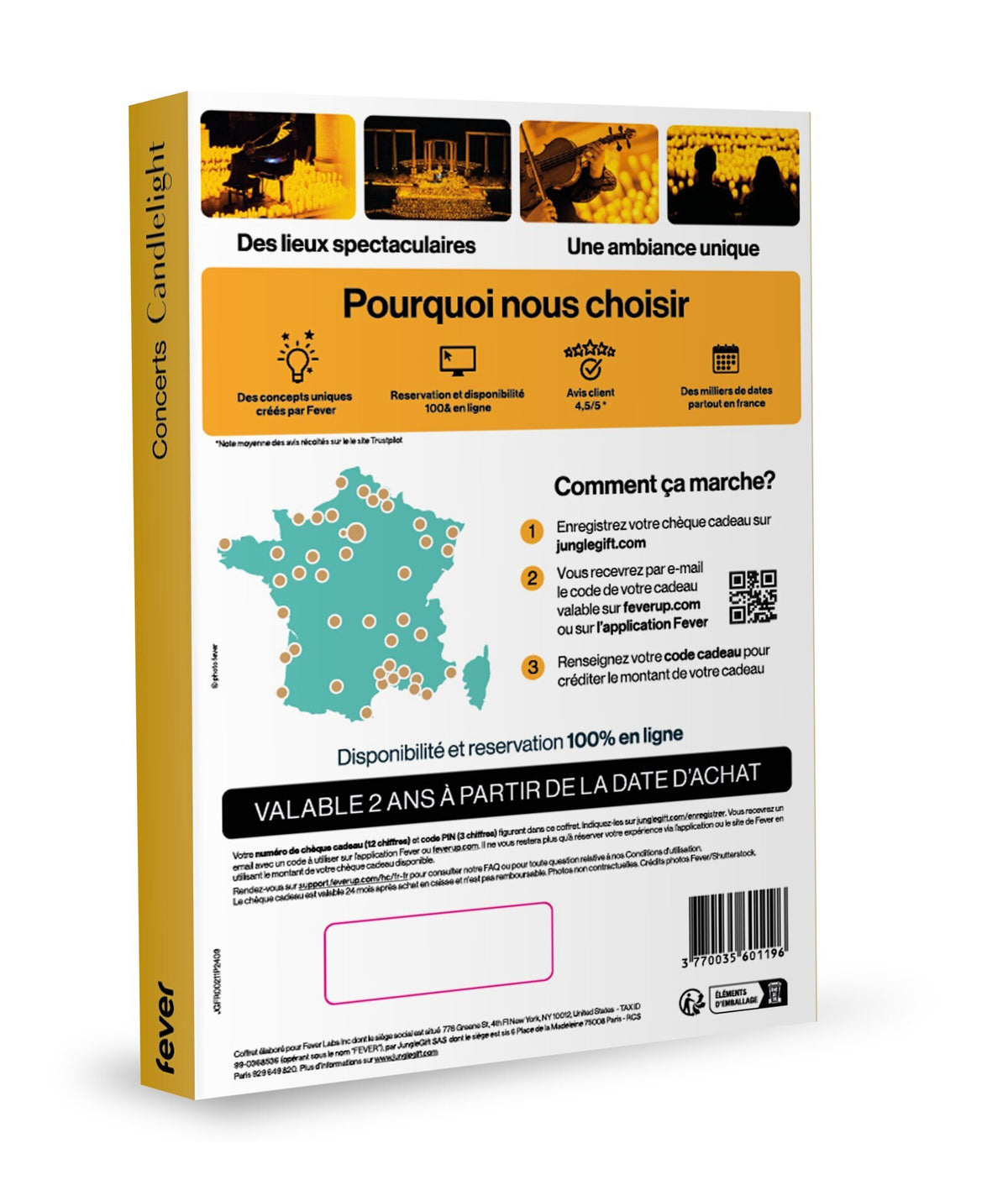 Coffret cadeau fever - concert candlelight - 40€ - 2