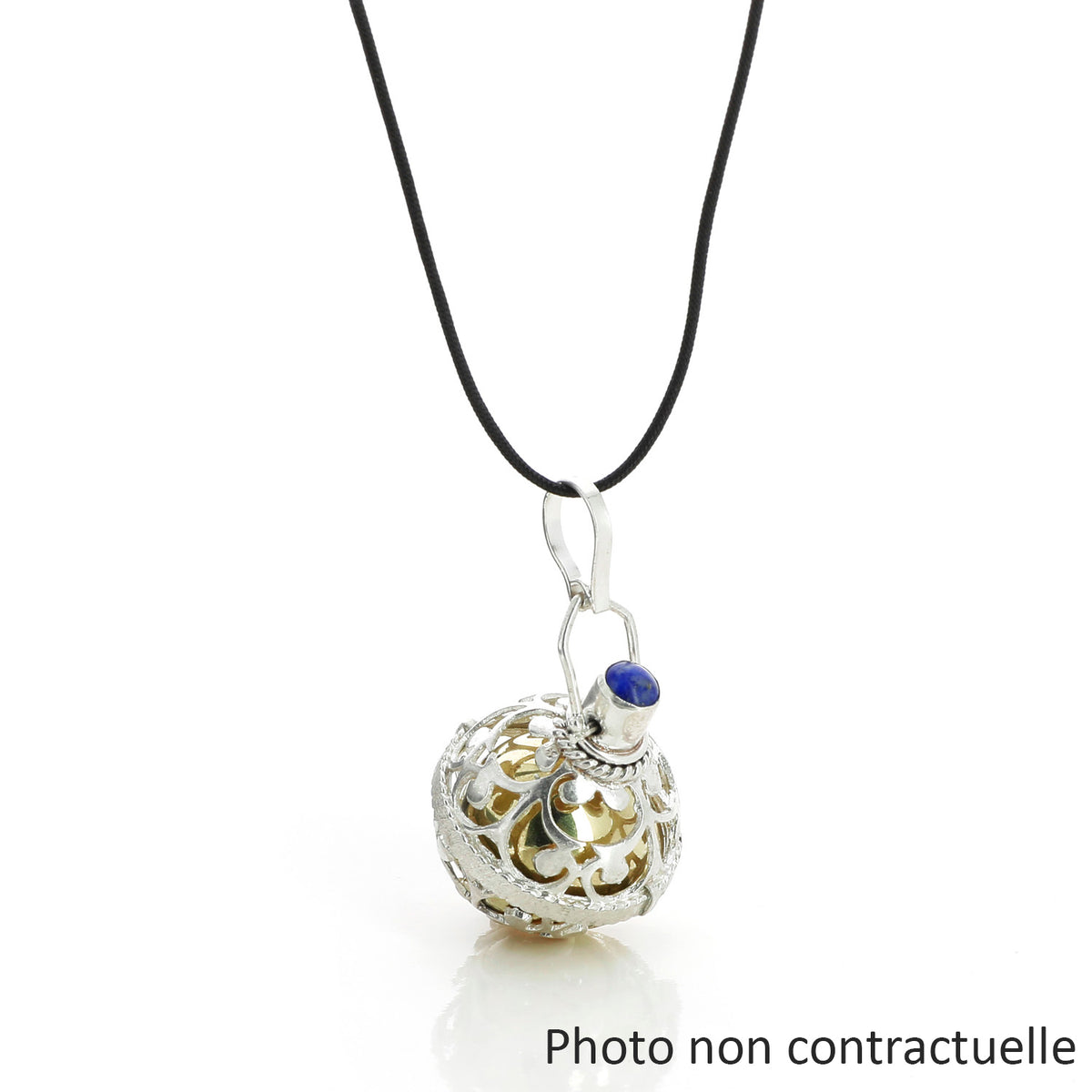Collier Bola Bébé Zen Bali en argent - 2