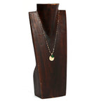 Collier médaille arbre de vie en acier inoxydable doré et perle de verre - 2