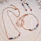 Collier pierres points 7 chakras - 1