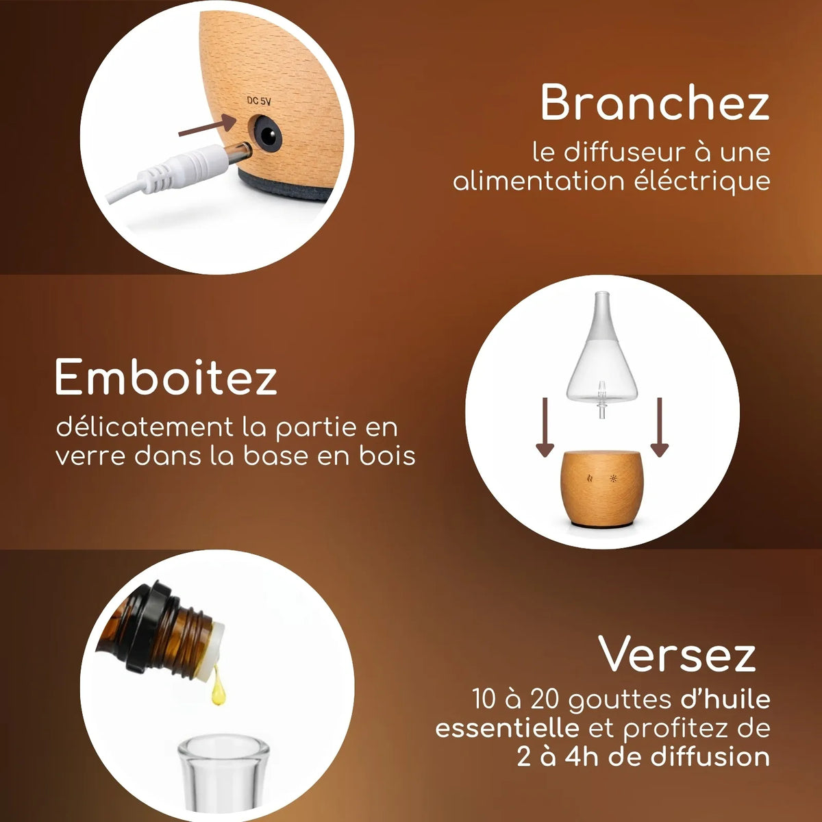 Diffuseur par nébulisation en bois bolea - 1