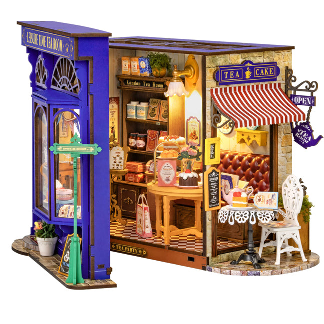 Maquette éclairée salon de thé anglais miniature 304 pièces Rolife - 2
