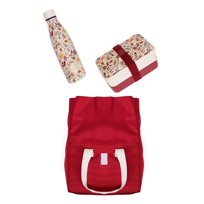 Ensemble bouteille isotherme et lunch box Marbella en acier inoxydable - 2