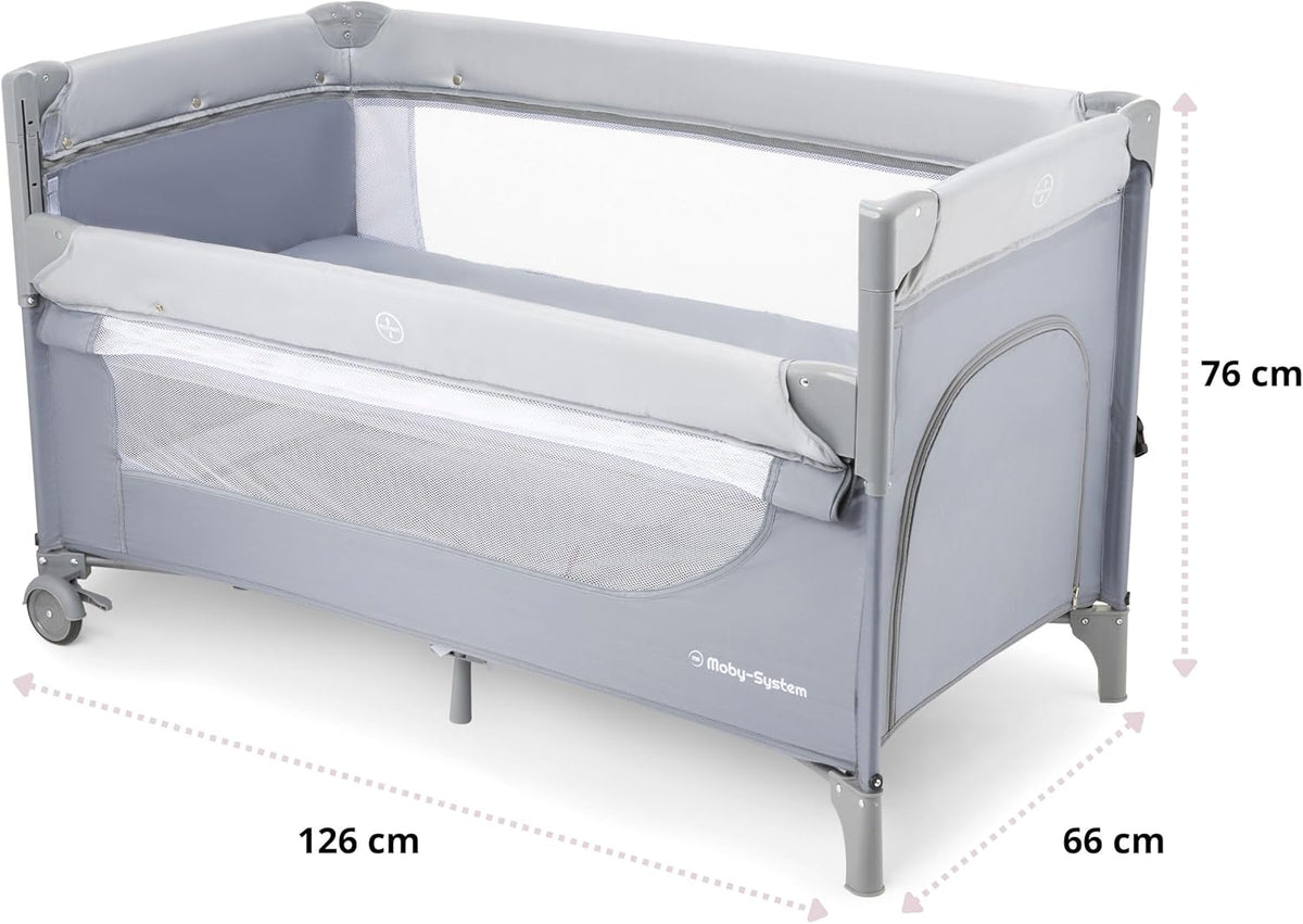 Lit parapluie avec table a` langer, matelas, parois ae´re´es, réglage 4 niveaux - 1