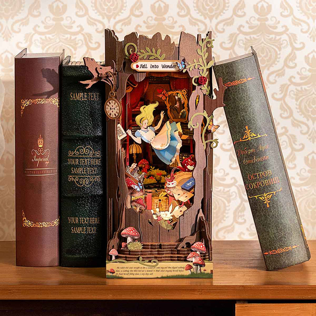 Maquette serre-livres éclairée Alice au Pays des Merveilles 300 pièces Rolife - 2