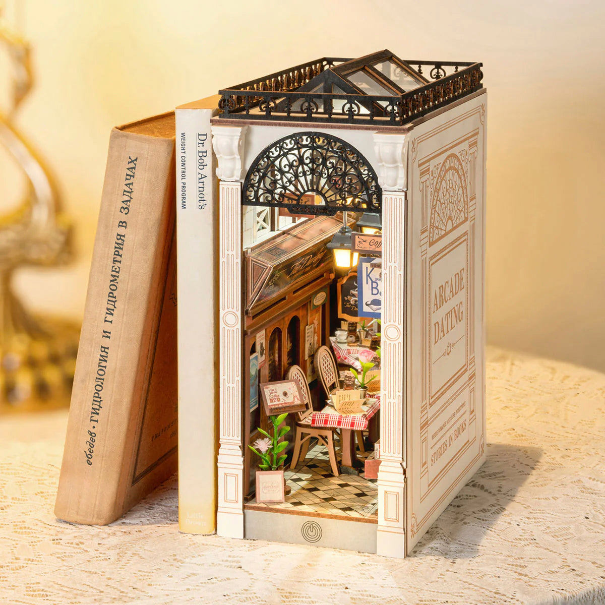 Maquette serre-livres éclairée passage des arcades de Paris 148 pièces Rolife - 2