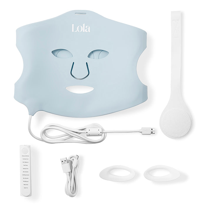 Masque de luminothérapie avancée visage led Glow Lola Bleu - 2