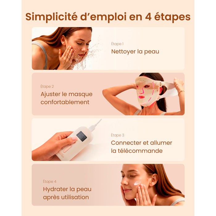 Masque LED Renpho Artemis Blush - 2