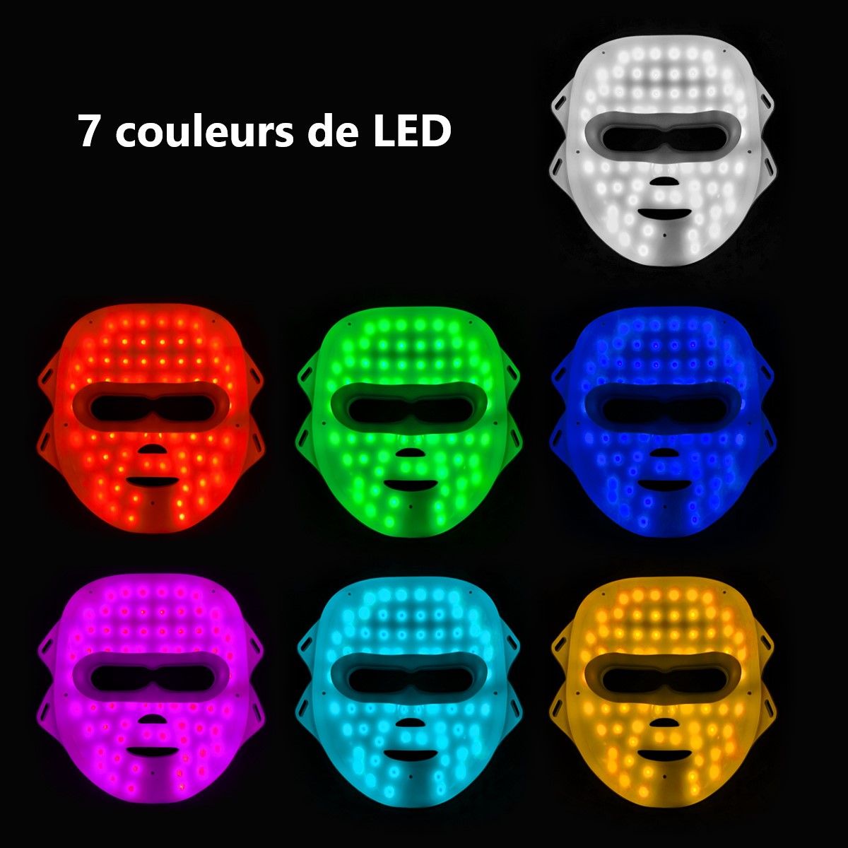 Masque led visage luminotherapie - 1