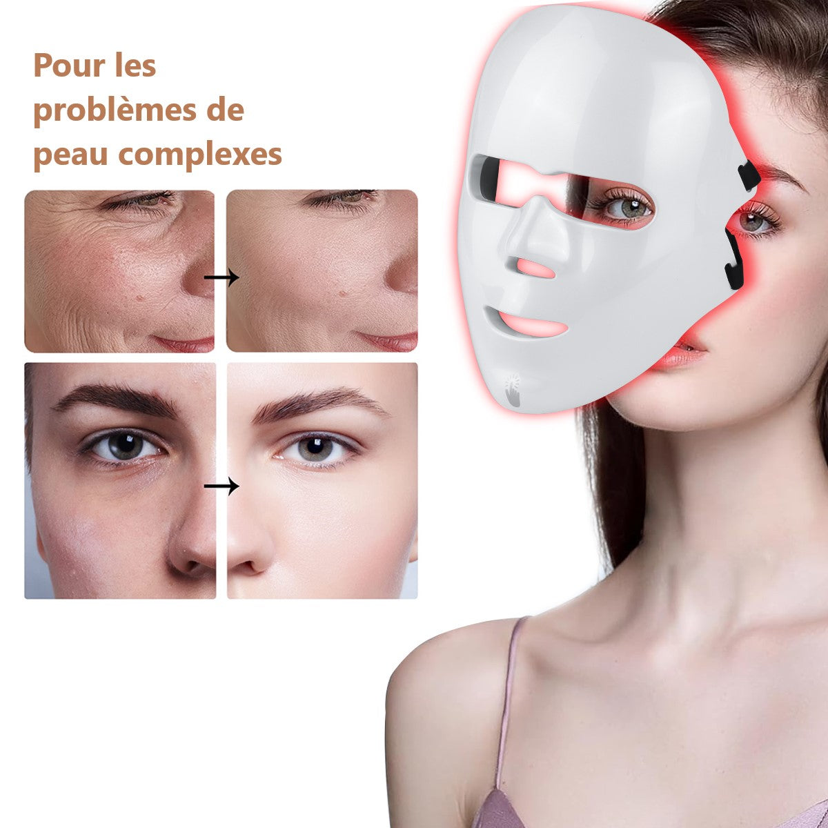 Masque led visage luminotherapie - 2