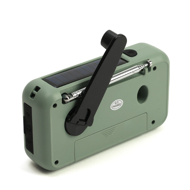 Radio portable avec lampe torche batterie rechargeable USB solaire et dynamo - 2