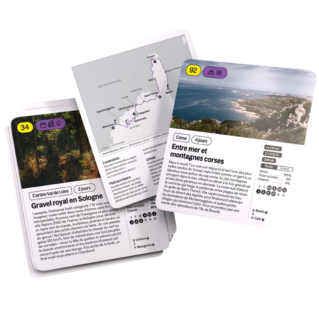 Recto Verso carte-méthode France à vélo - 2