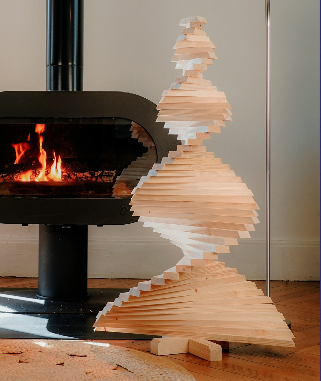 Sapin de noël en bois réutilisable et modulable - 100cm - mon sapin woody - 2