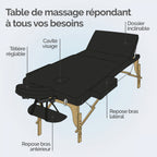 Table de massage épaisse - 3 zones - 1