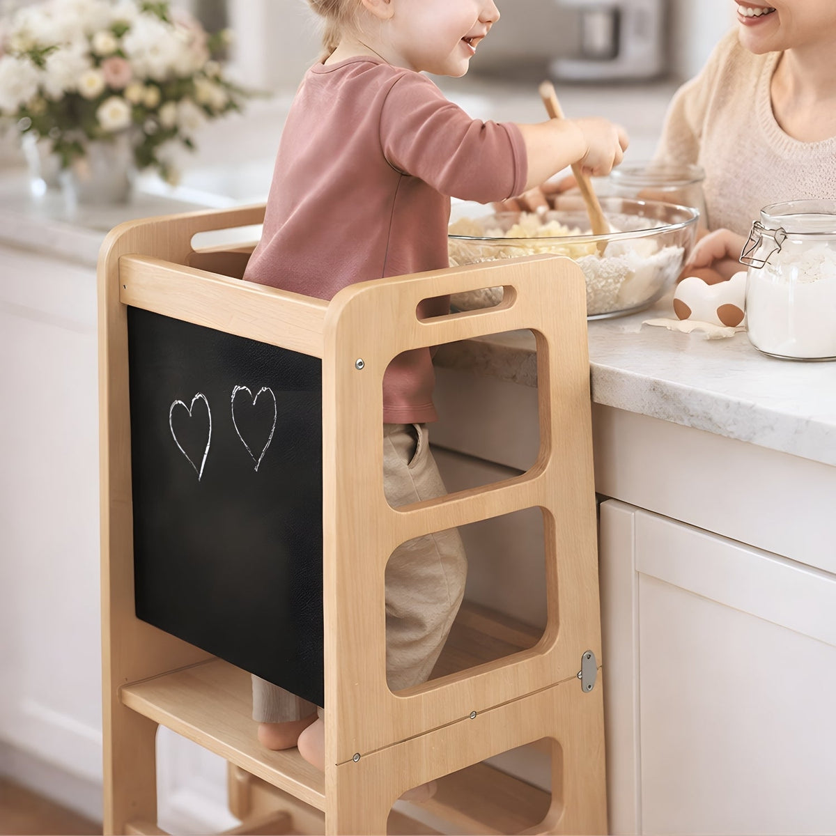Tour observation montessori bébé enfant - pliable en table bureau tableau dessin - 2