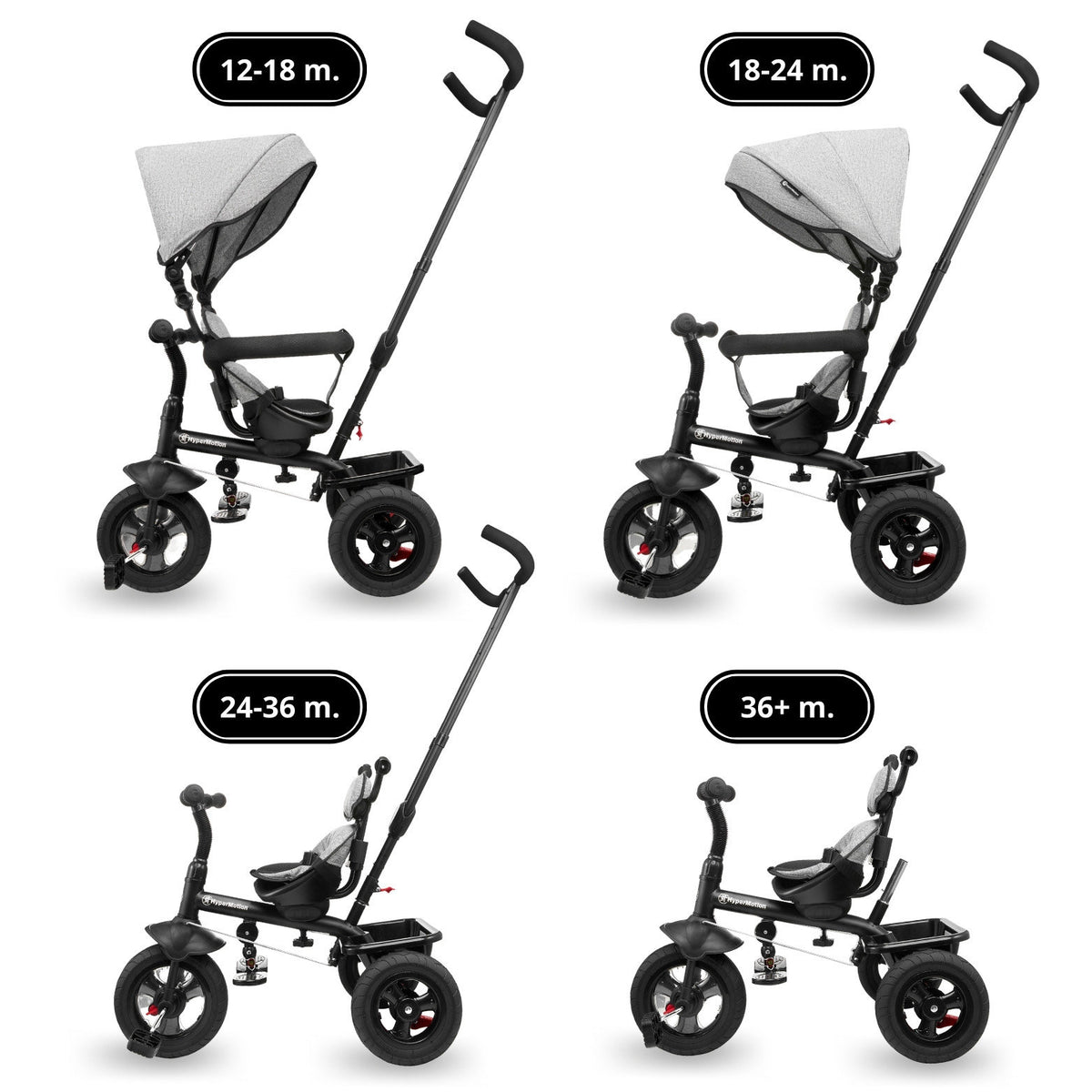 Tricycle evolutif bébé 1-4 ans pliable - 1