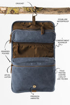 Trousse toilette pliable bleu marine - 1