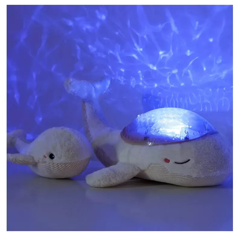 Veilleuse tranquil whale family blanche - 1